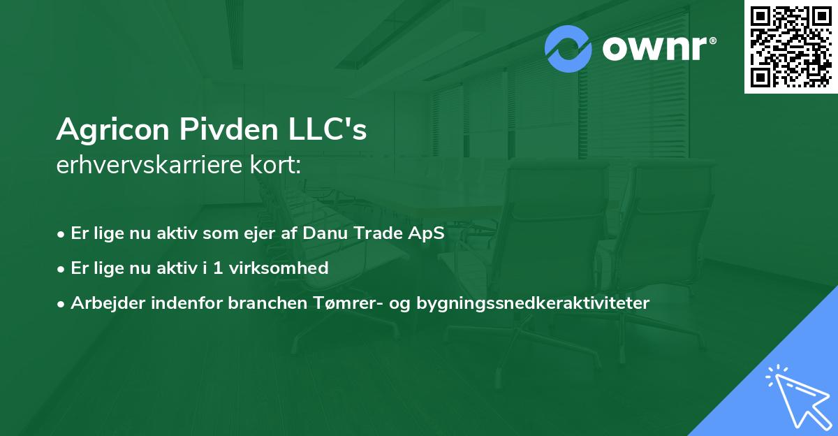 Agricon Pivden LLC's erhvervskarriere kort