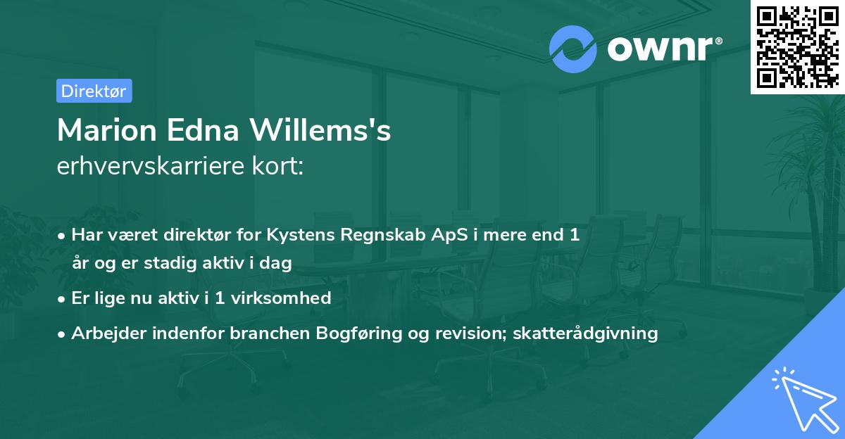 Marion Edna Willems's erhvervskarriere kort