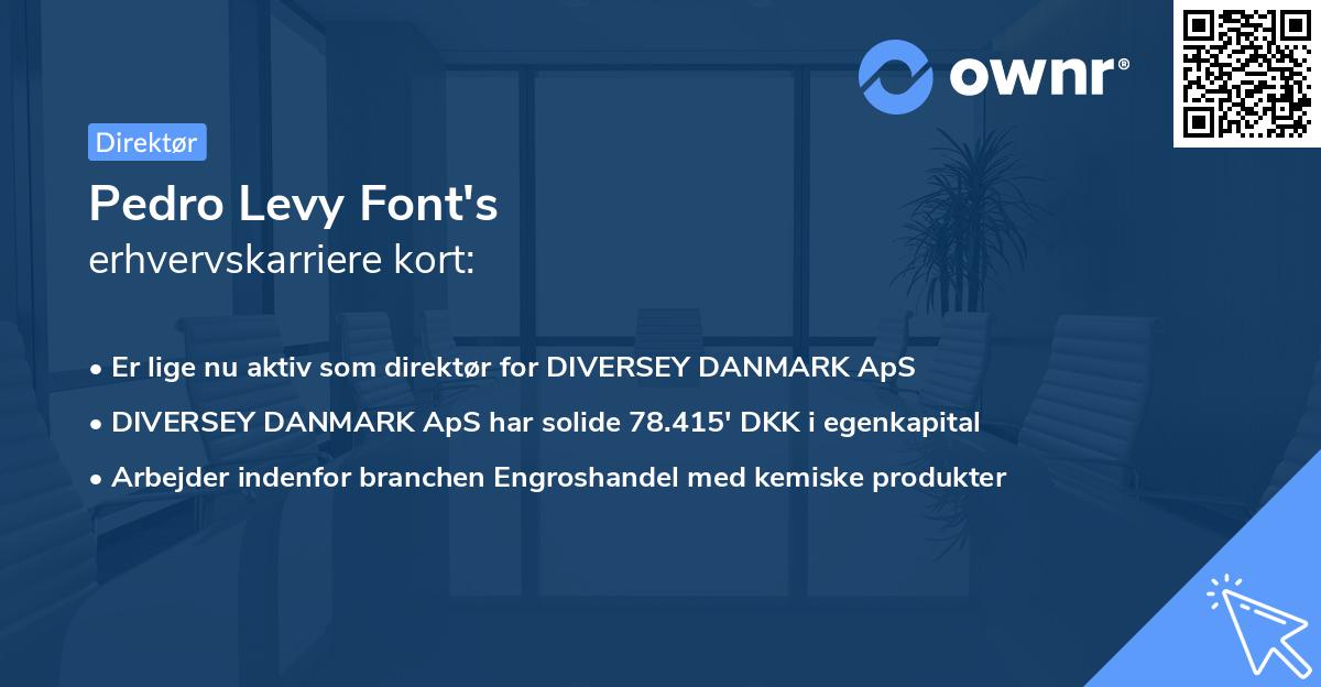Pedro Levy Font's erhvervskarriere kort