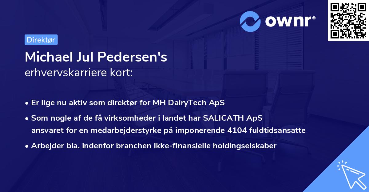 Michael Jul Pedersen's erhvervskarriere kort