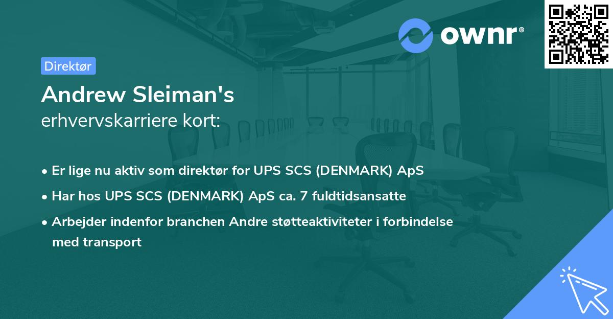 Andrew Sleiman's erhvervskarriere kort