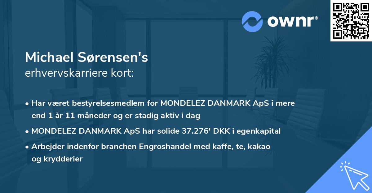 Michael Sørensen's erhvervskarriere kort