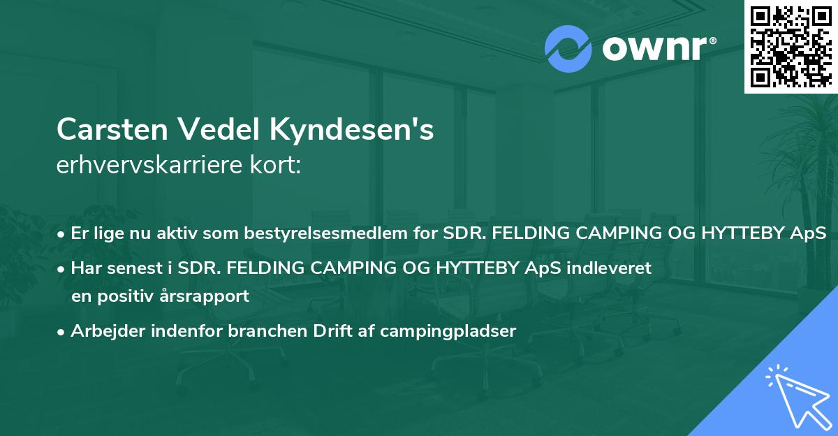 Carsten Vedel Kyndesen's erhvervskarriere kort