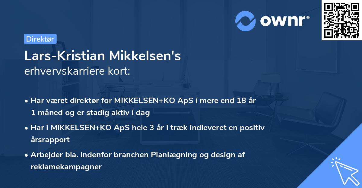 Lars-Kristian Mikkelsen's erhvervskarriere kort