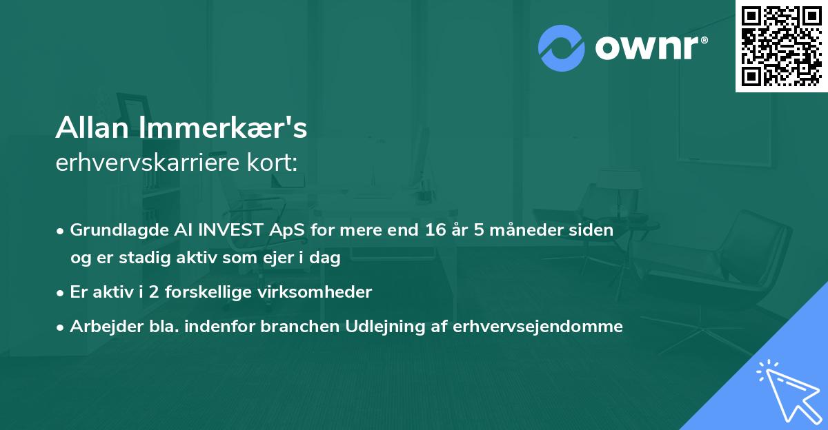 Allan Immerkær's erhvervskarriere kort