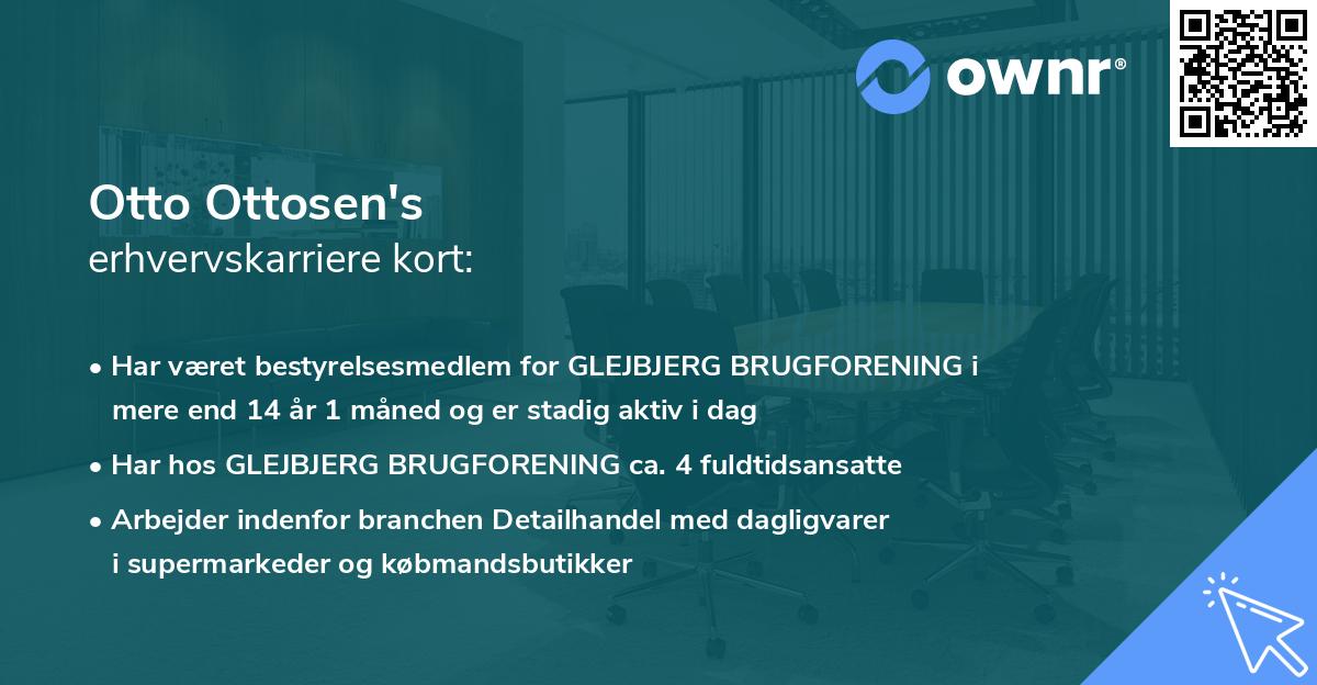 Otto Ottosen's erhvervskarriere kort