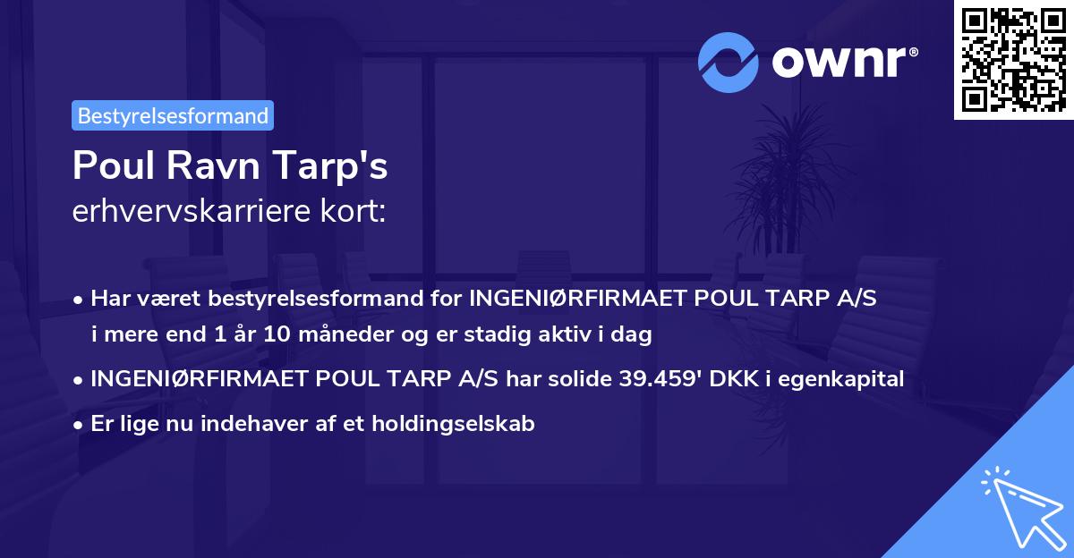 Poul Ravn Tarp's erhvervskarriere kort