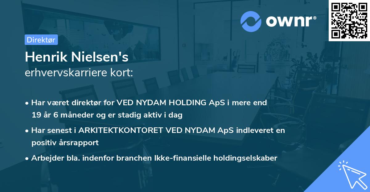 Henrik Nielsen's erhvervskarriere kort