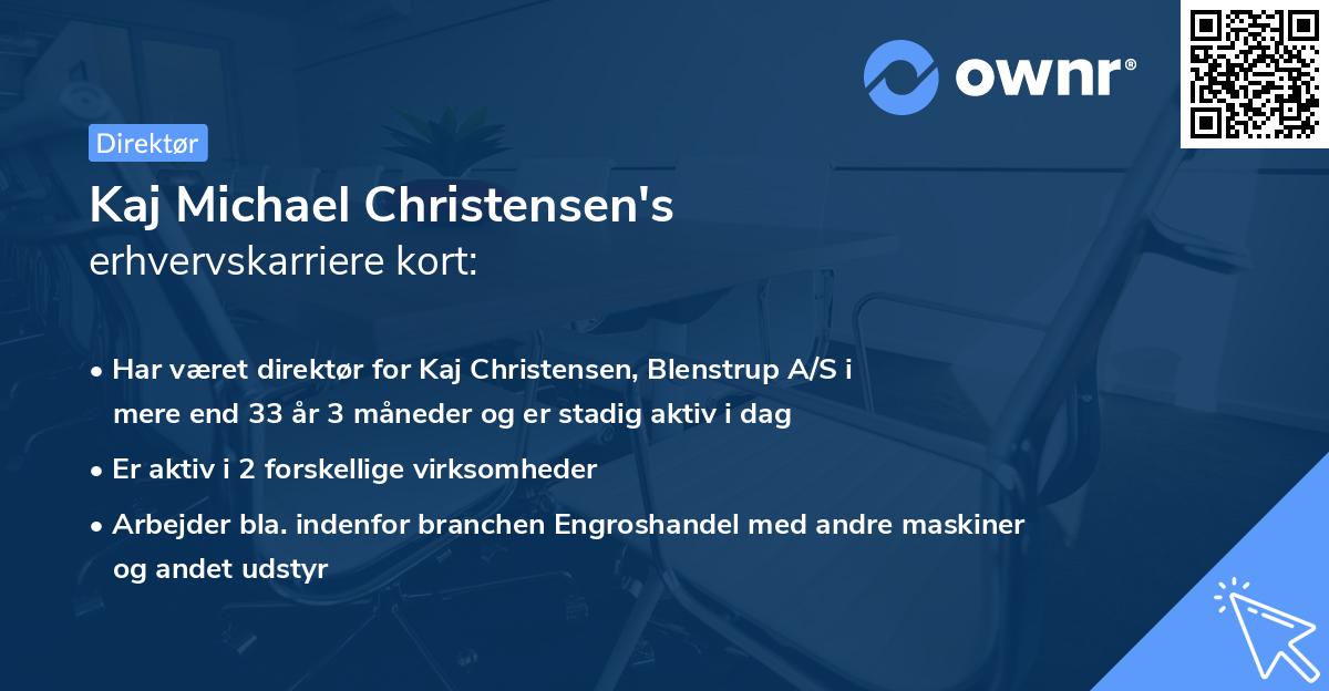 Kaj Michael Christensen's erhvervskarriere kort