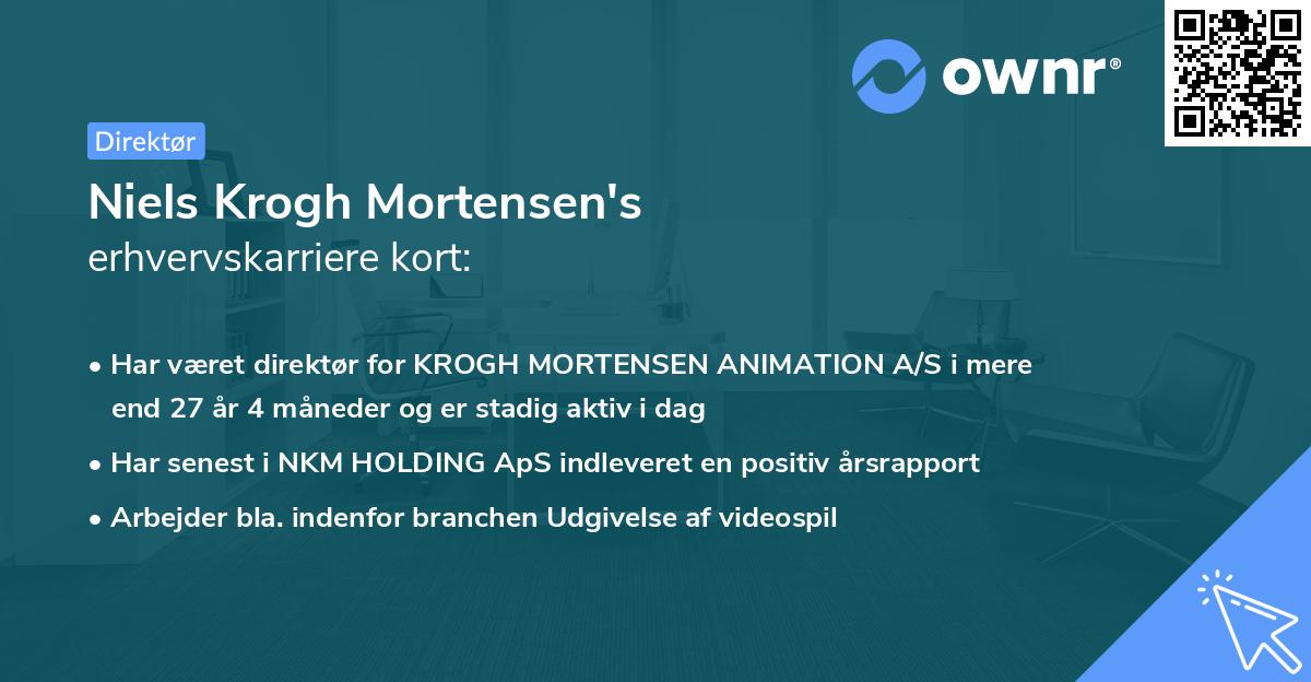 Niels Krogh Mortensen's erhvervskarriere kort