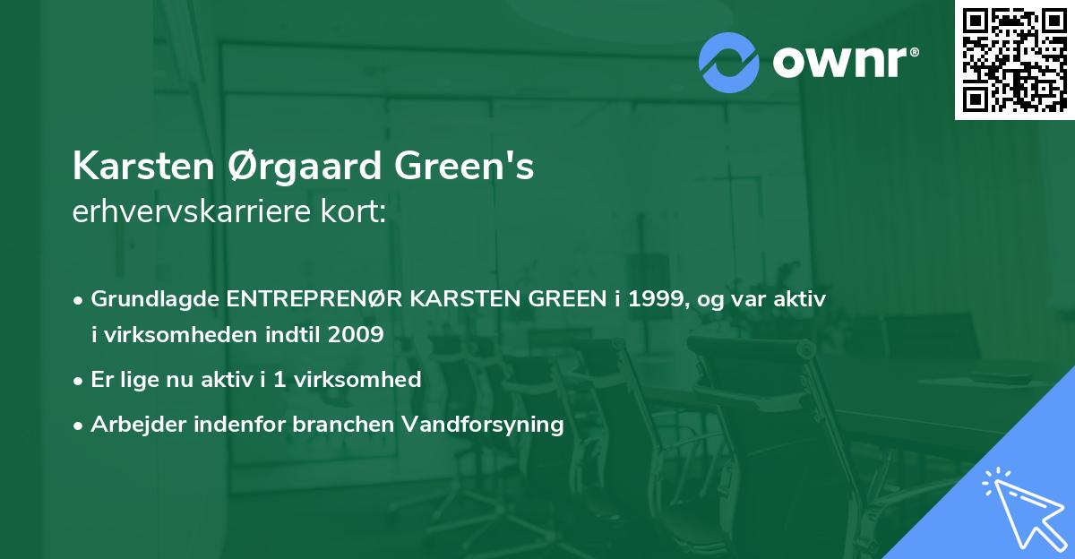 Karsten Ørgaard Green's erhvervskarriere kort