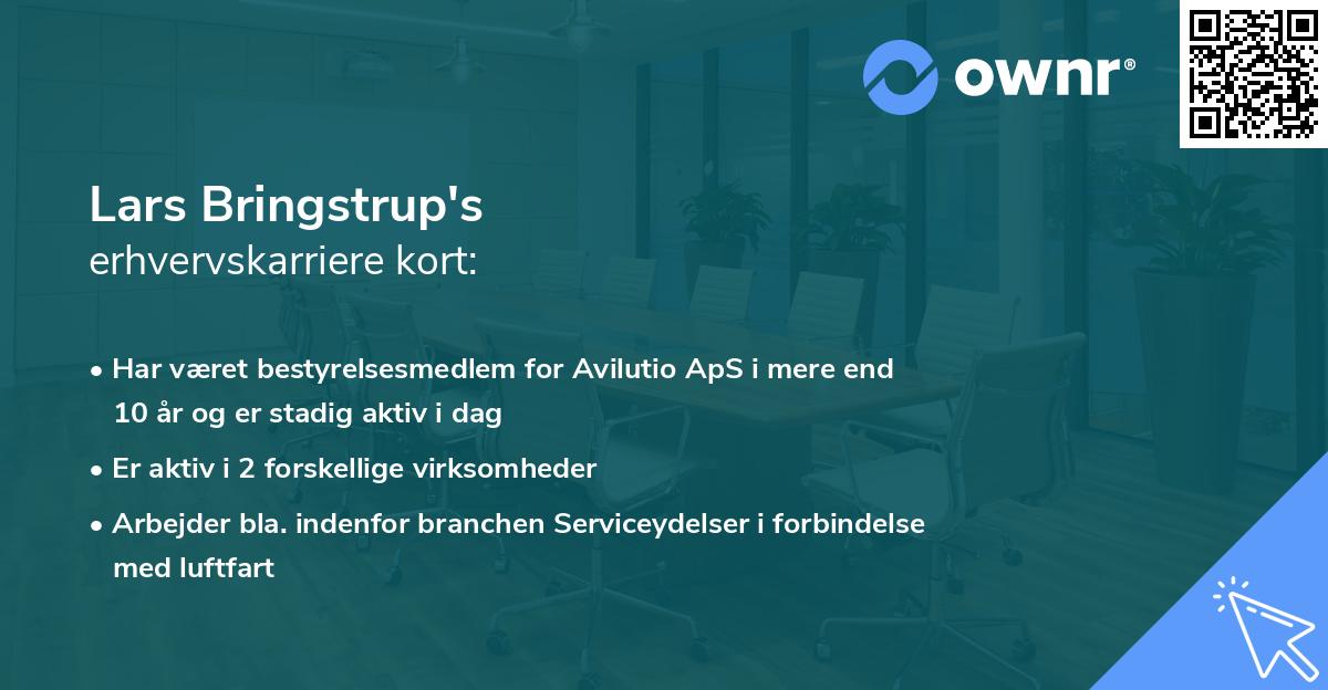 Lars Bringstrup's erhvervskarriere kort