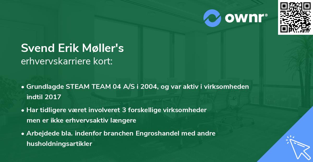 Svend Erik Møller's erhvervskarriere kort