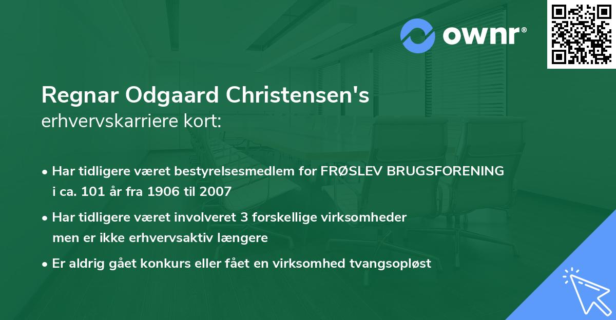 Regnar Odgaard Christensen's erhvervskarriere kort