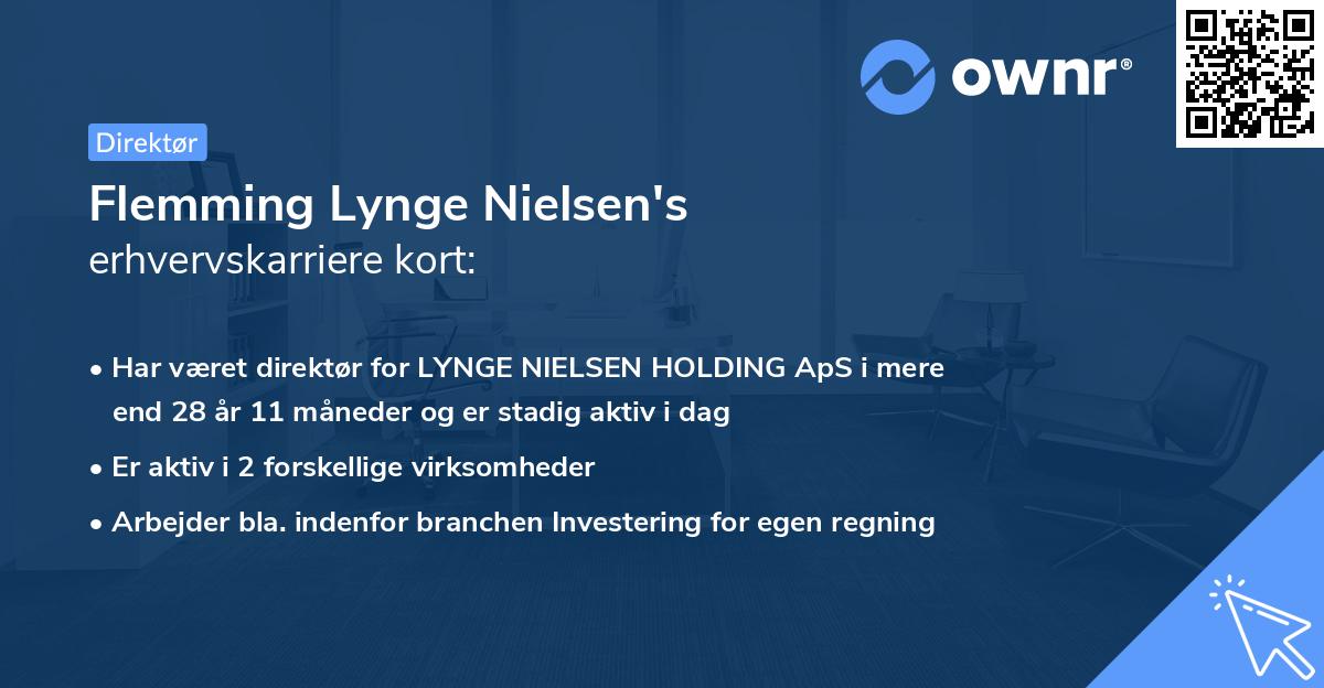 Flemming Lynge Nielsen's erhvervskarriere kort