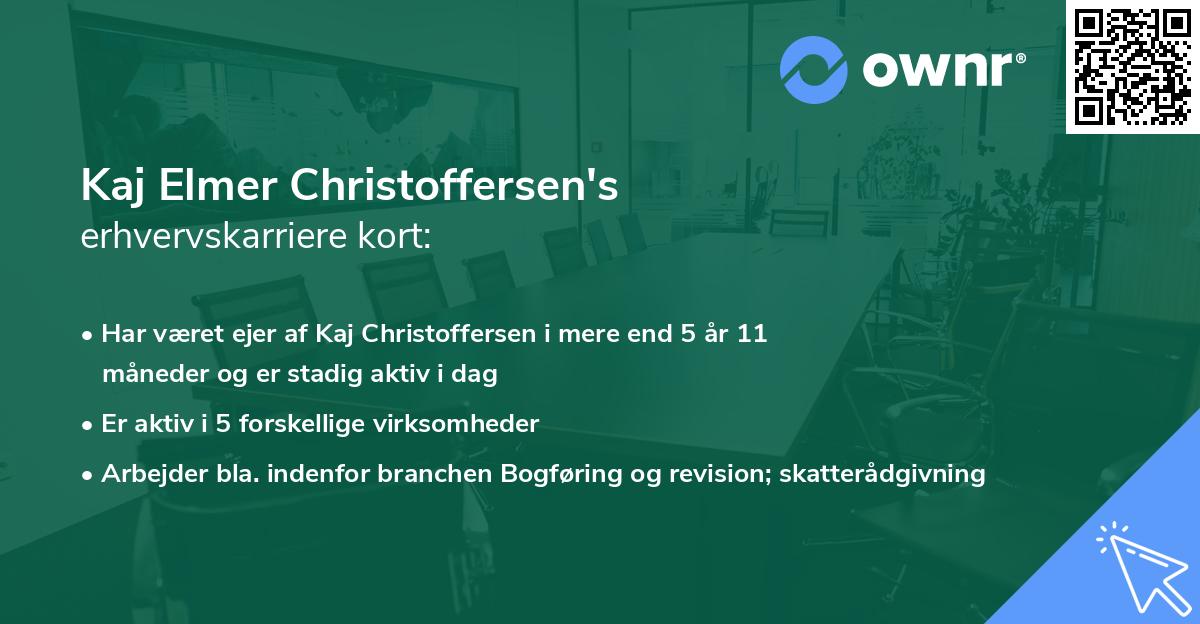 Kaj Elmer Christoffersen's erhvervskarriere kort