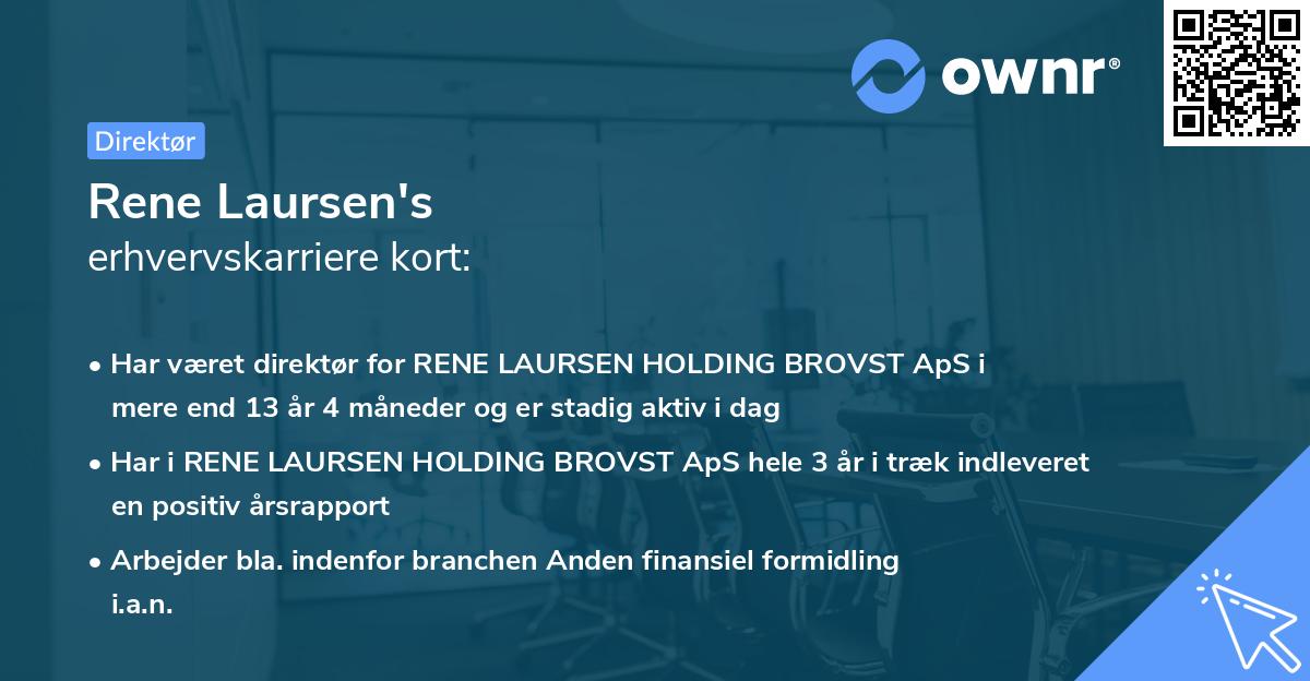Rene Laursen's erhvervskarriere kort