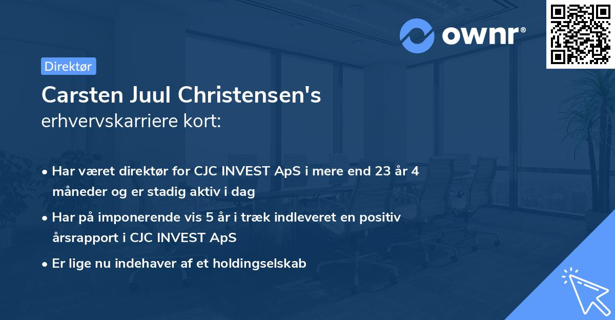 Carsten Juul Christensen's erhvervskarriere kort