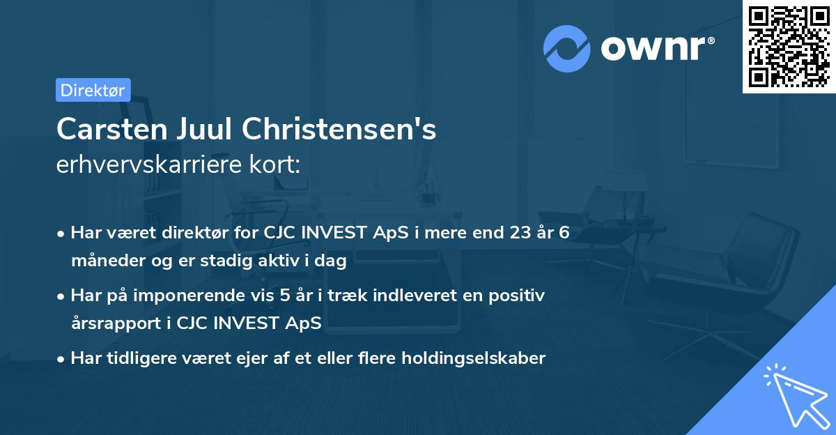 Carsten Juul Christensen's erhvervskarriere kort