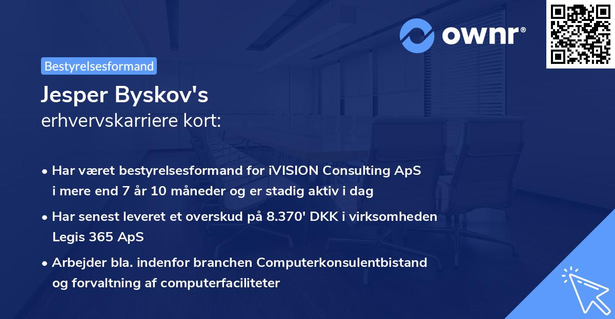 Jesper Byskov's erhvervskarriere kort
