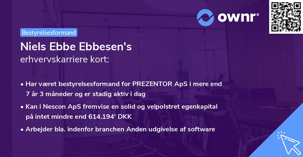Niels Ebbe Ebbesen's erhvervskarriere kort
