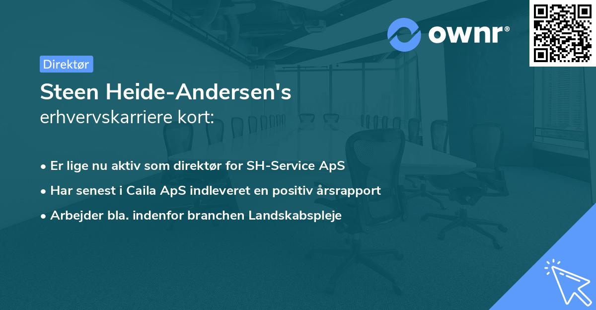 Steen Heide-Andersen's erhvervskarriere kort