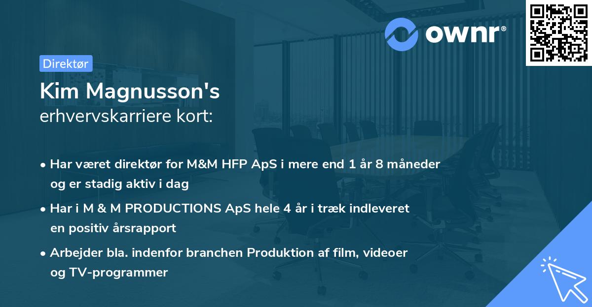 Kim Magnusson's erhvervskarriere kort