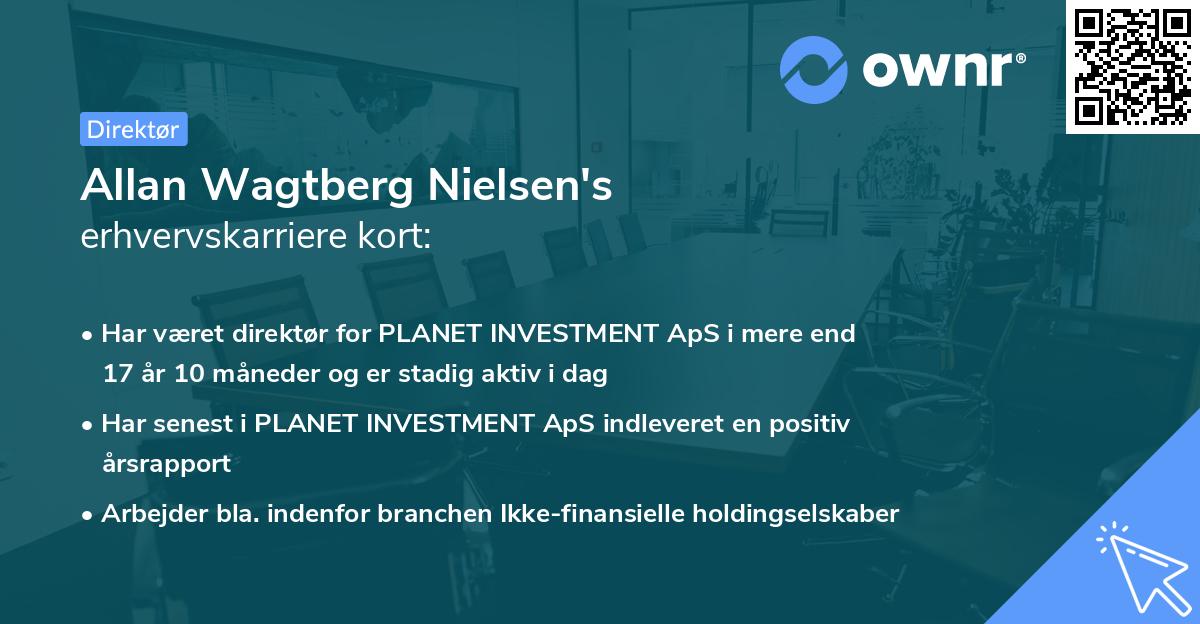 Allan Wagtberg Nielsen's erhvervskarriere kort