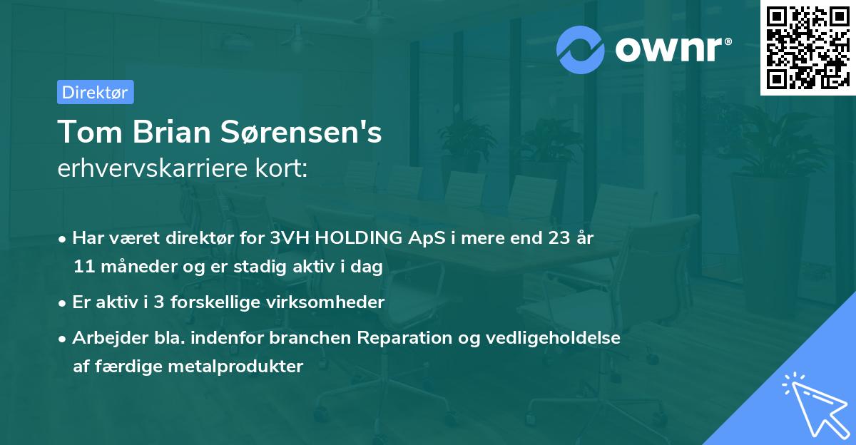 Tom Brian Sørensen's erhvervskarriere kort