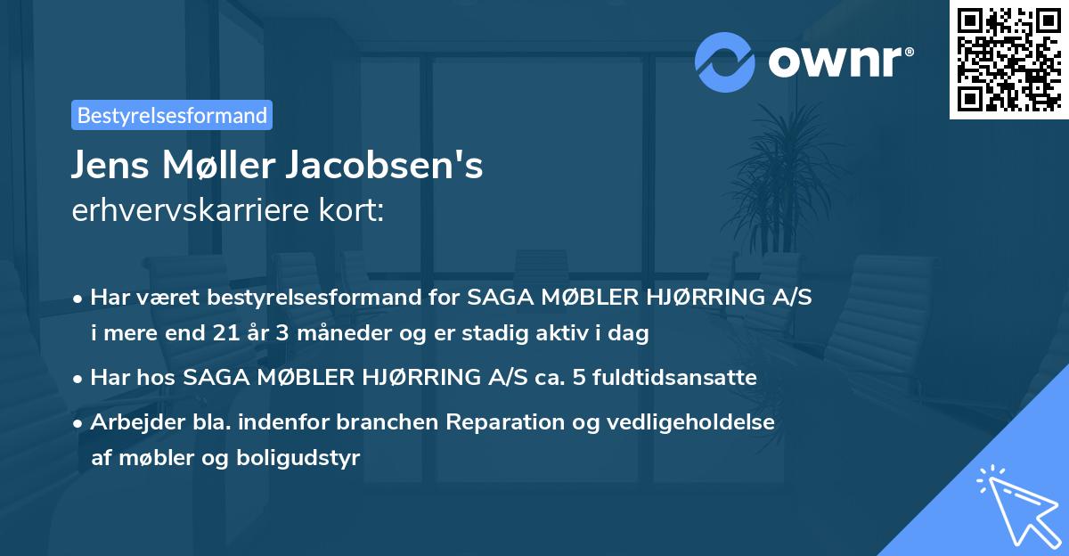 Jens Møller Jacobsen's erhvervskarriere kort