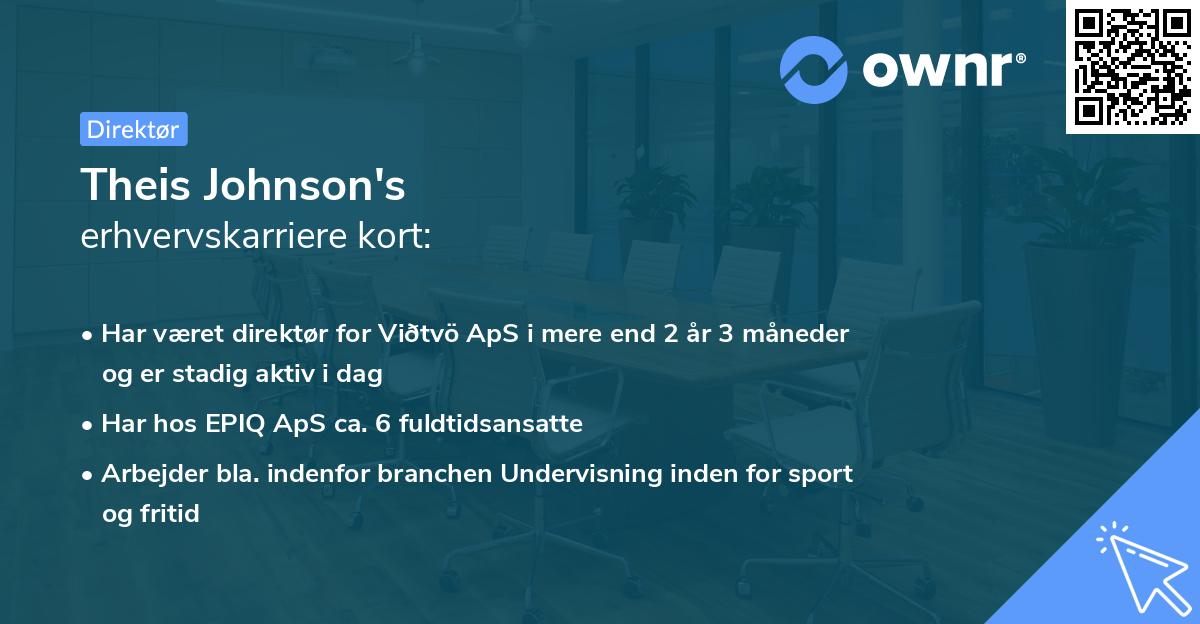 Theis Johnson's erhvervskarriere kort