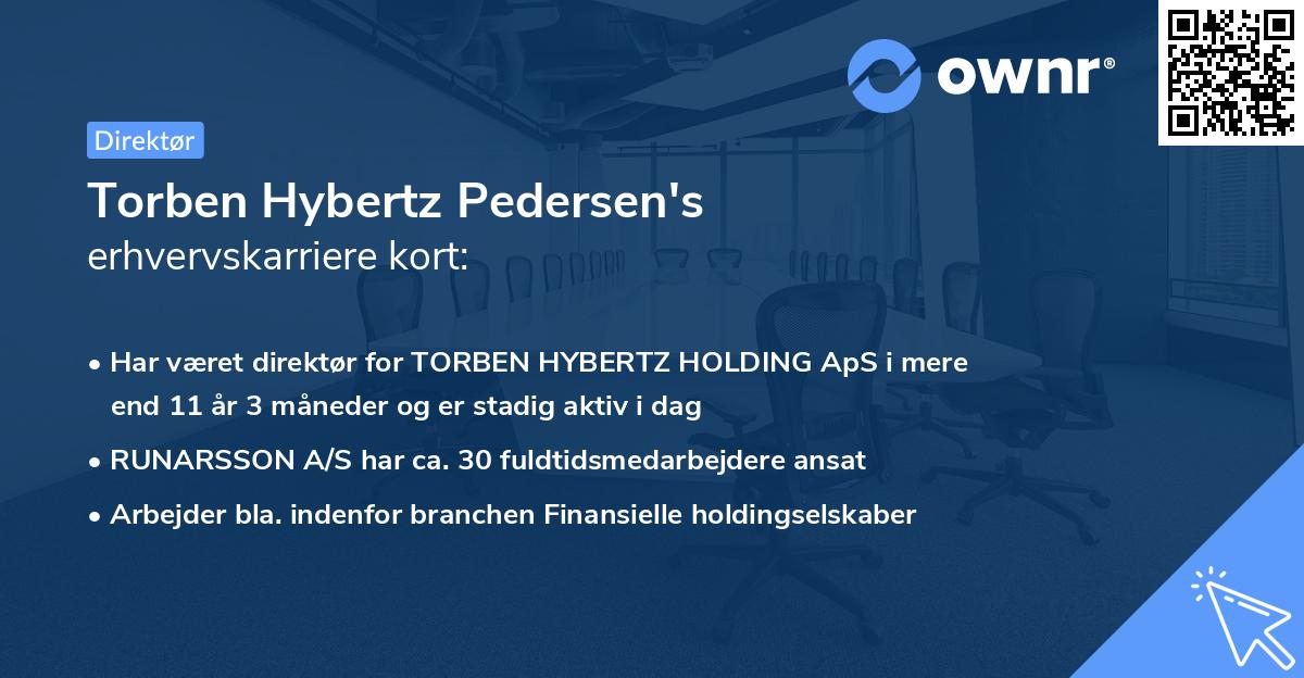Torben Hybertz Pedersen's erhvervskarriere kort