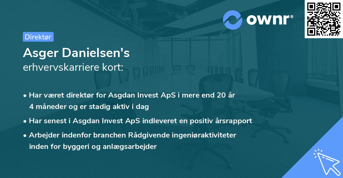 Asger Danielsen's erhvervskarriere kort