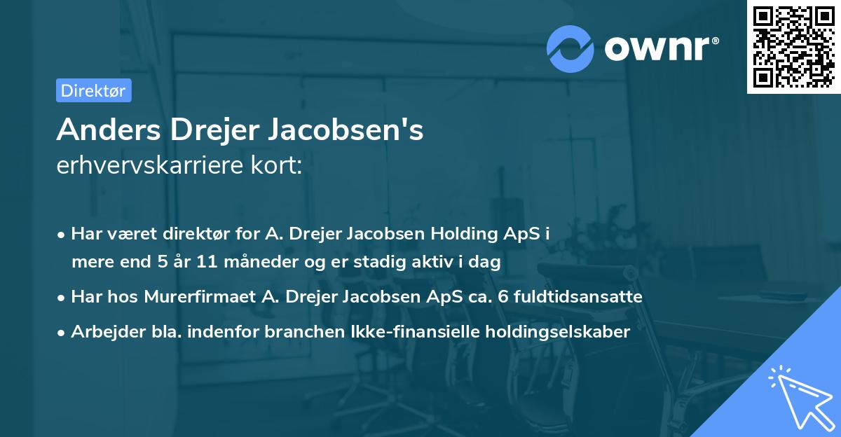 Anders Drejer Jacobsen's erhvervskarriere kort
