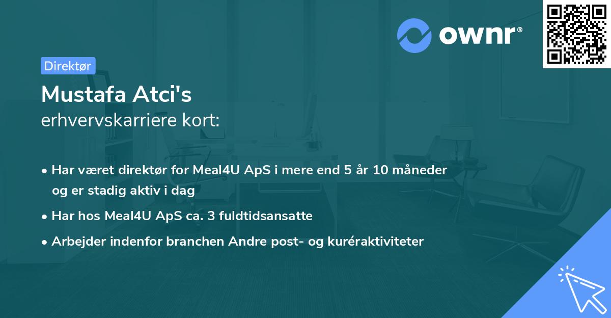 Mustafa Atci's erhvervskarriere kort