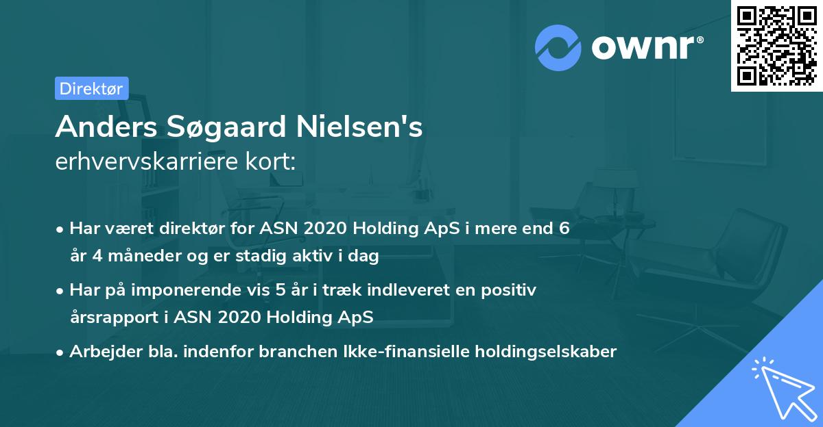 Anders Søgaard Nielsen's erhvervskarriere kort