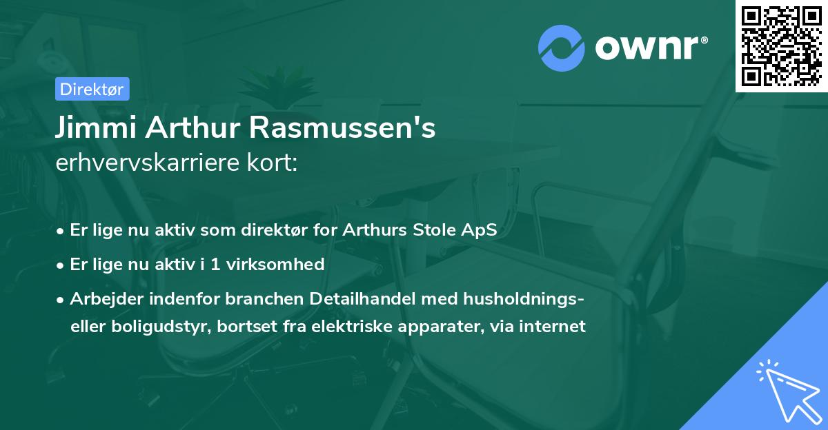 Jimmi Arthur Rasmussen's erhvervskarriere kort