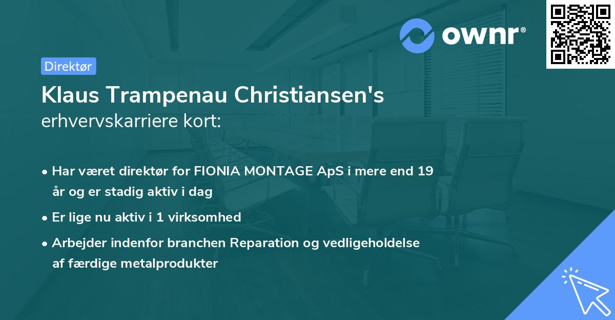 Klaus Trampenau Christiansen's erhvervskarriere kort