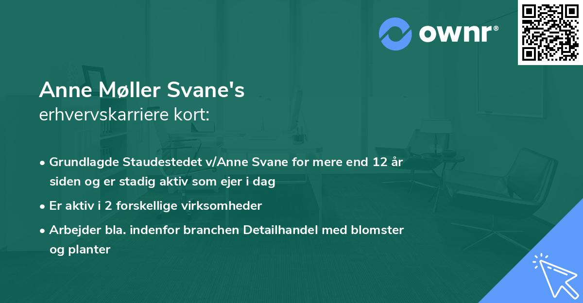 Anne Møller Svane's erhvervskarriere kort