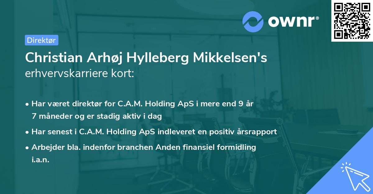 Christian Arhøj Hylleberg Mikkelsen's erhvervskarriere kort