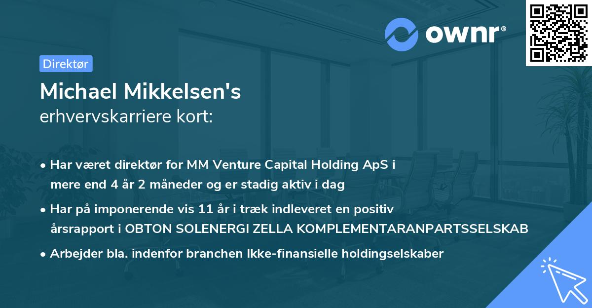 Michael Mikkelsen's erhvervskarriere kort
