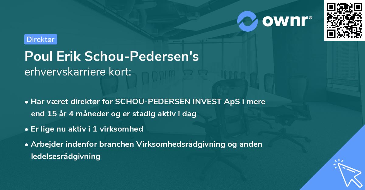 Poul Erik Schou-Pedersen's erhvervskarriere kort