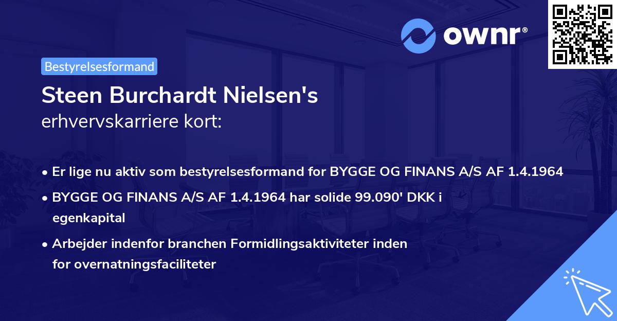 Steen Burchardt Nielsen's erhvervskarriere kort