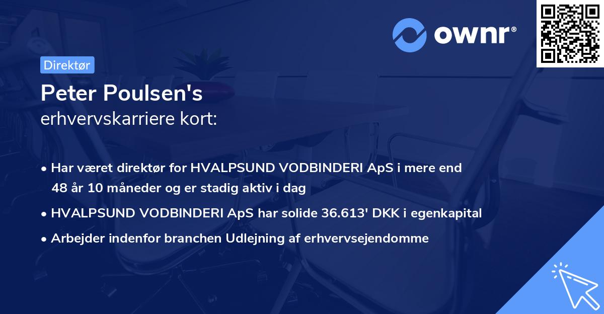 Peter Poulsen's erhvervskarriere kort