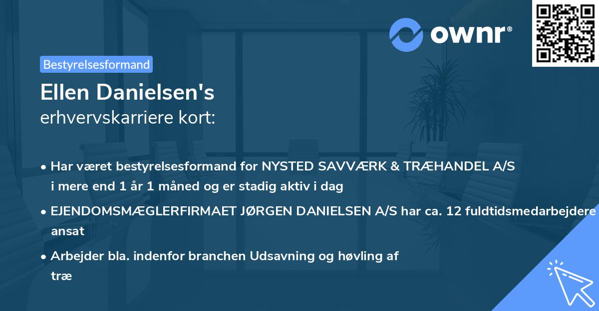 Ellen Danielsen's erhvervskarriere kort