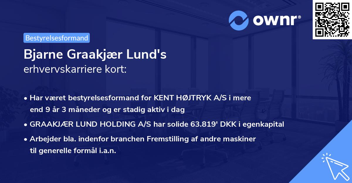 Bjarne Graakjær Lund's erhvervskarriere kort