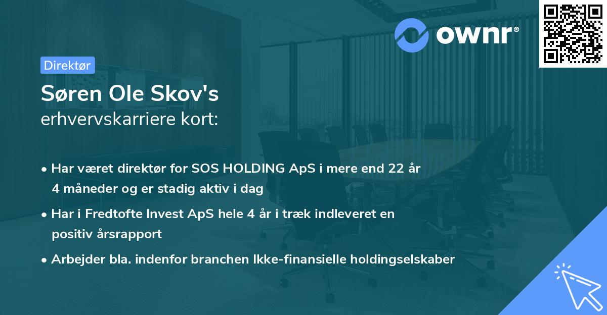 Søren Ole Skov's erhvervskarriere kort