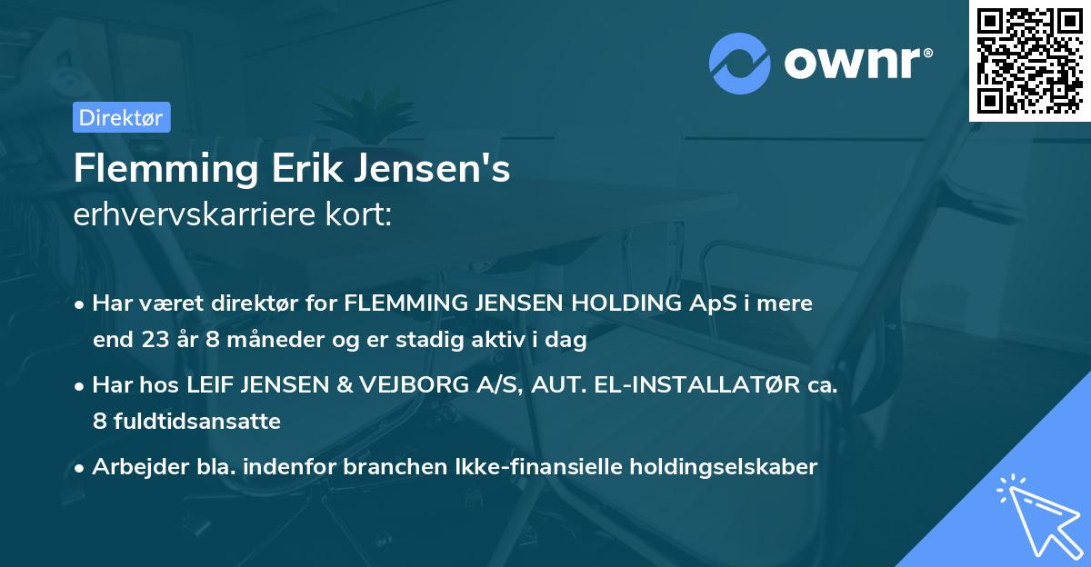 Flemming Erik Jensen's erhvervskarriere kort