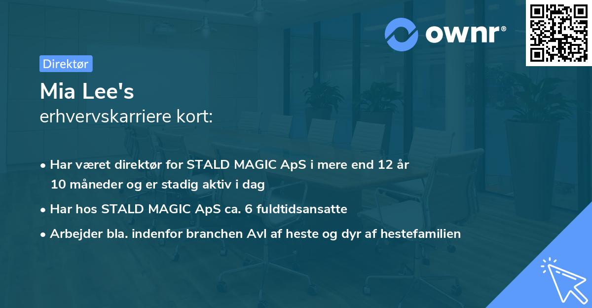 Mia Lee's erhvervskarriere kort