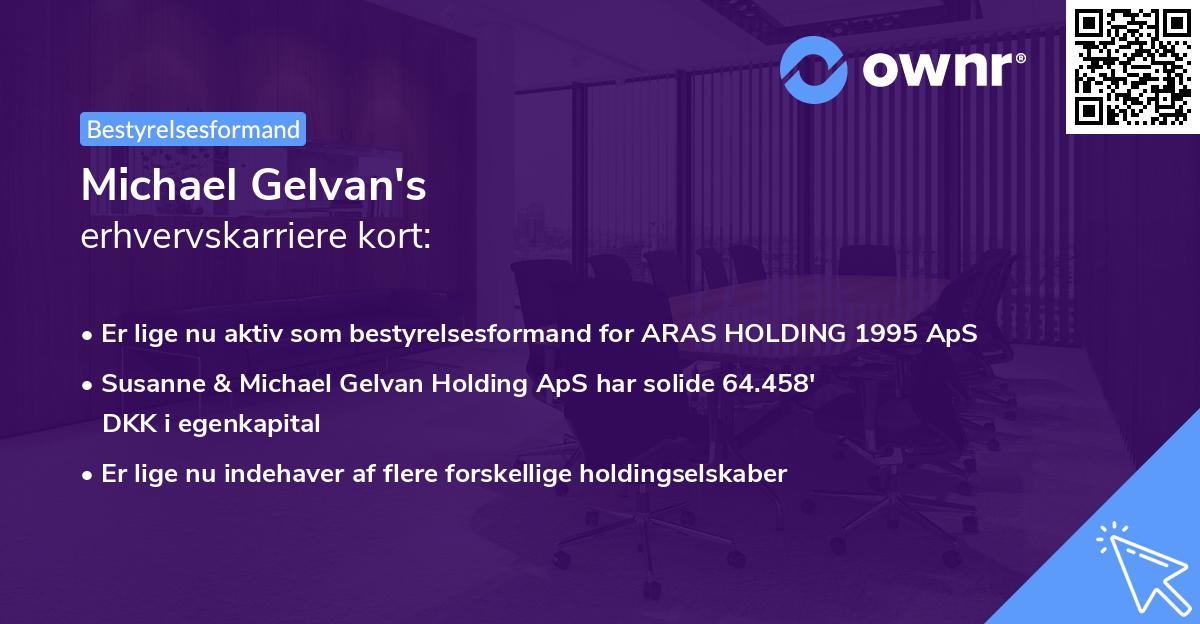 Michael Gelvan's erhvervskarriere kort